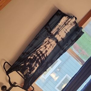 XXL Teal, Black and WhiteTie Dye Romper-Mossimo